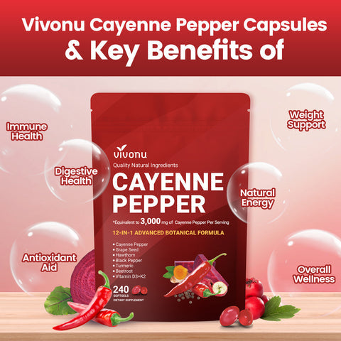 VivoNu Nutrition Cayenne Pepper Softgels Supplement