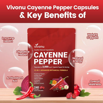 VivoNu Nutrition Cayenne Pepper Softgels Supplement