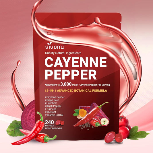 VivoNu Nutrition Cayenne Pepper Softgels Supplement