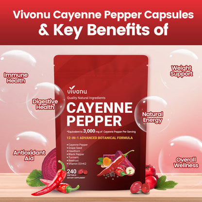 VivoNu Nutrition Cayenne Pepper Softgels Supplement